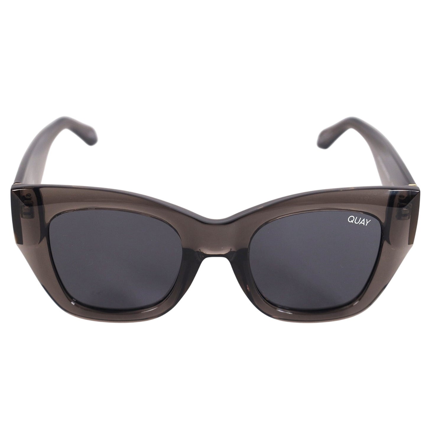 Quay Australia AFTER HOURS Bevel Sunglasses - Crystal Black / Smoke RX