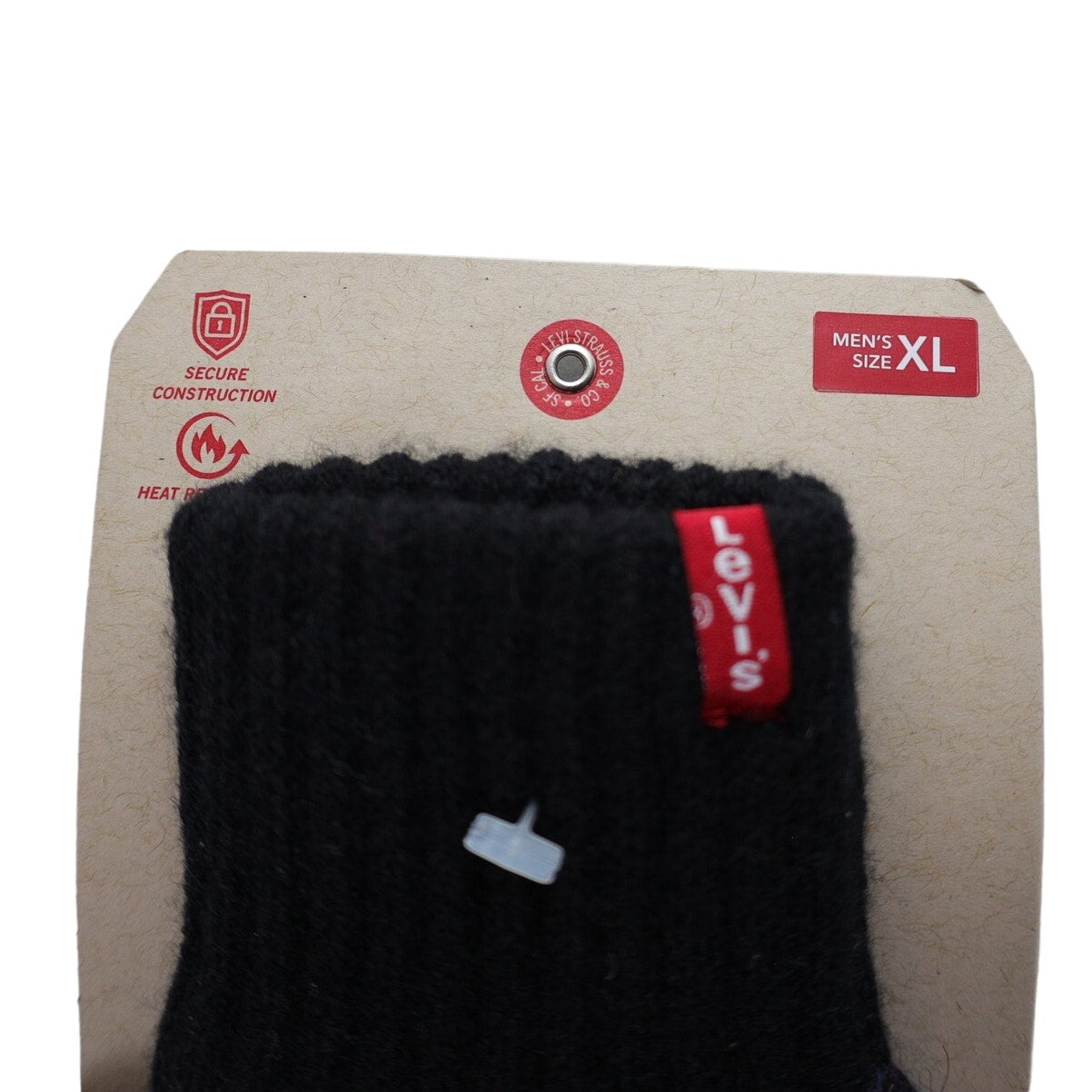 Levi's Mens Easy Texting Knit Winter Gloves - Mens XL - Black