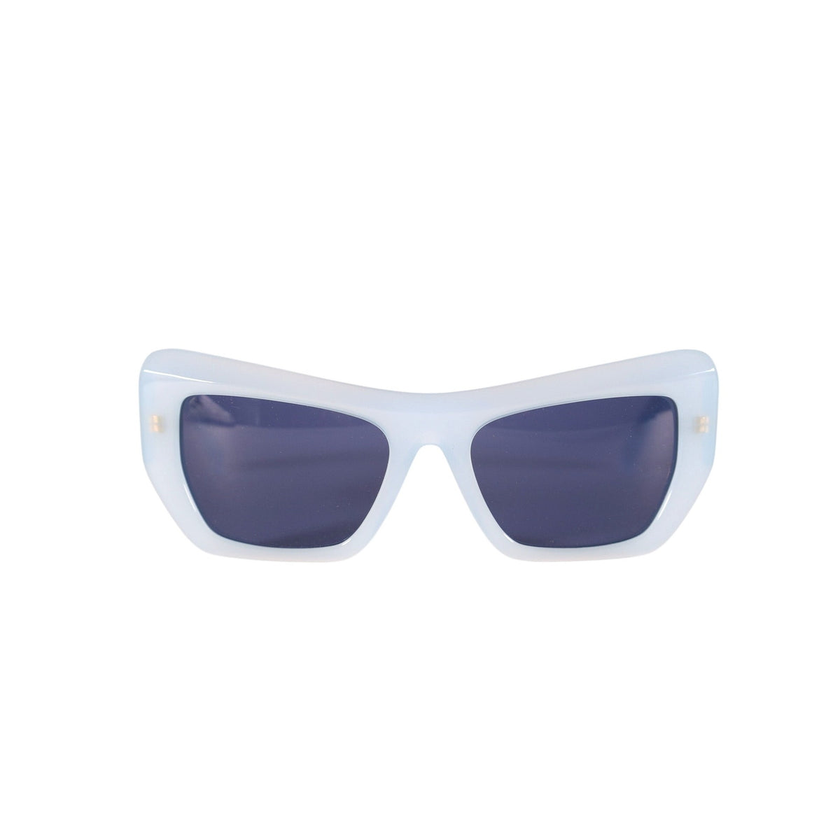 MCM Rectangle Cat Eye Sunglasses - Shiny Light Blue / Smoke