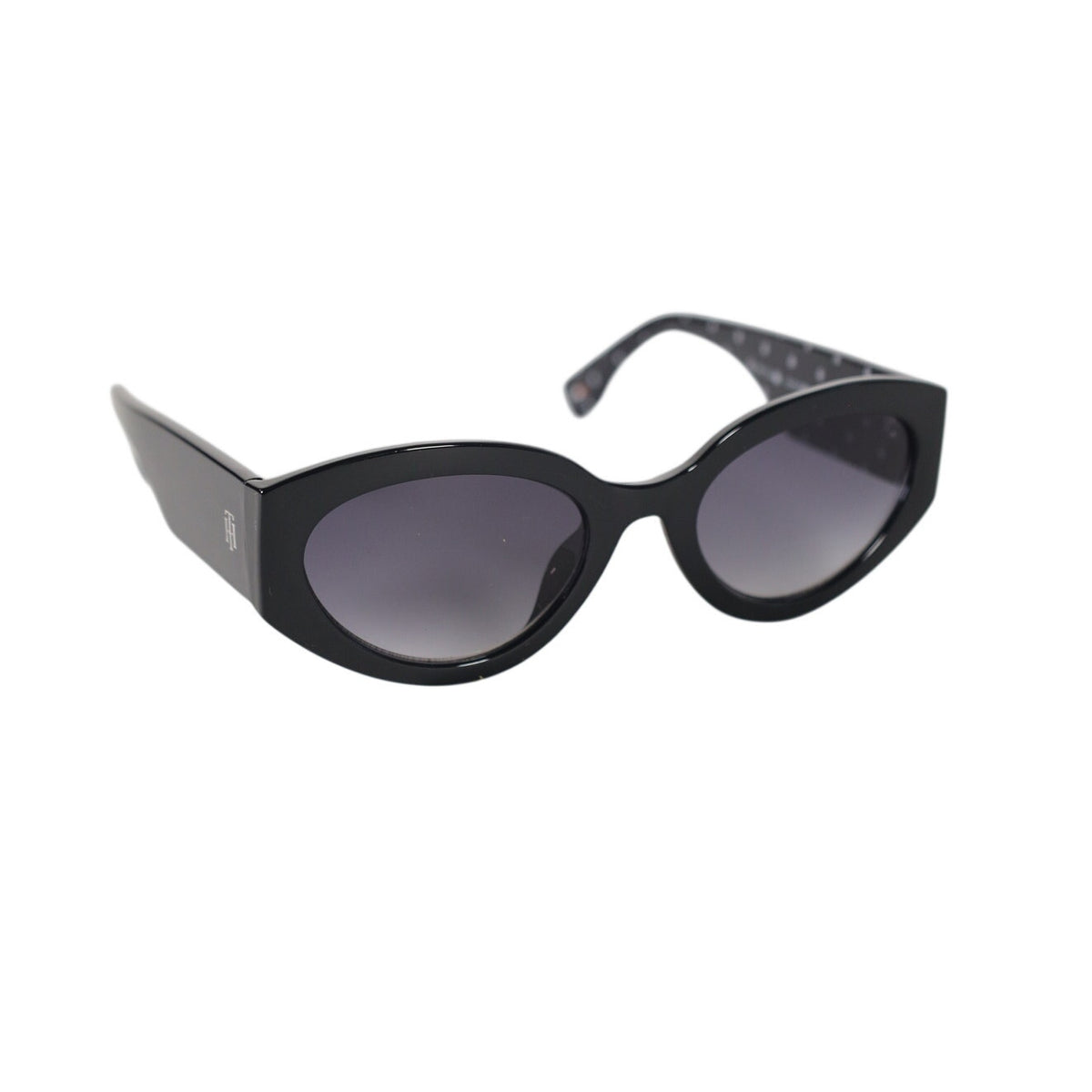 Tommy Hilfiger Women’s Oval Sunglasses – Black / Grey Gradient