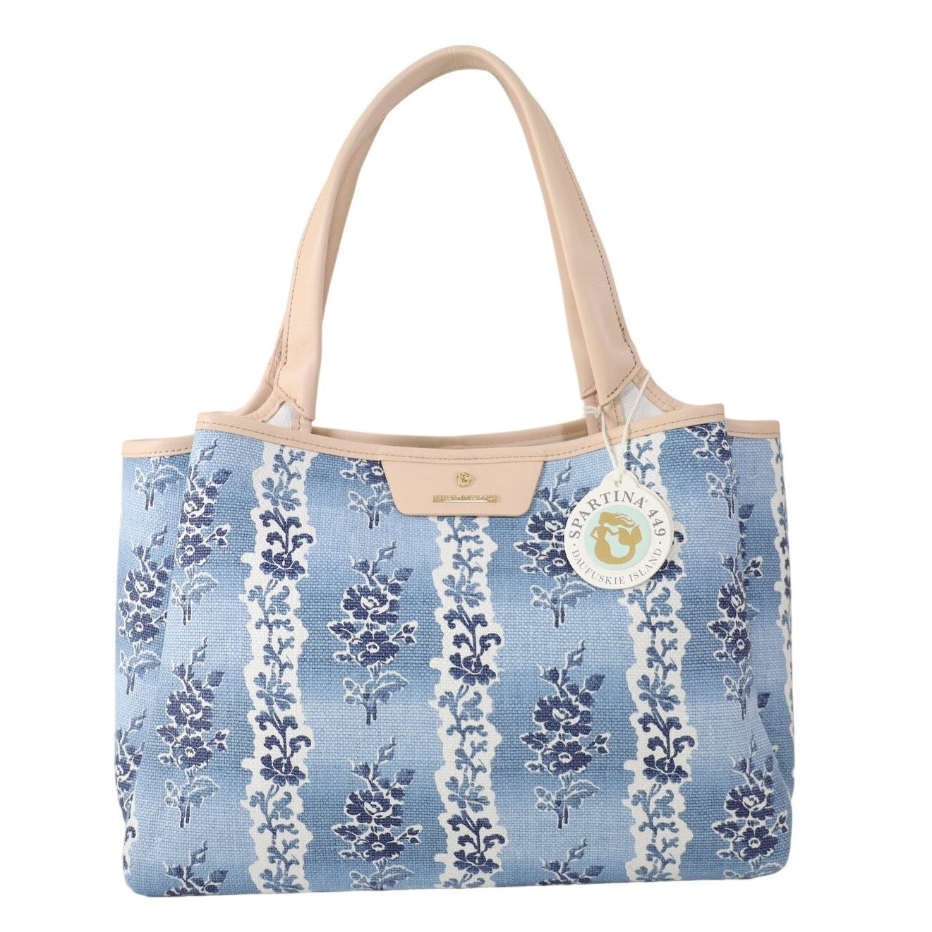 Spartina 449 Isla Tote - Peepele Song - Navy/Blue/Cream/Tan