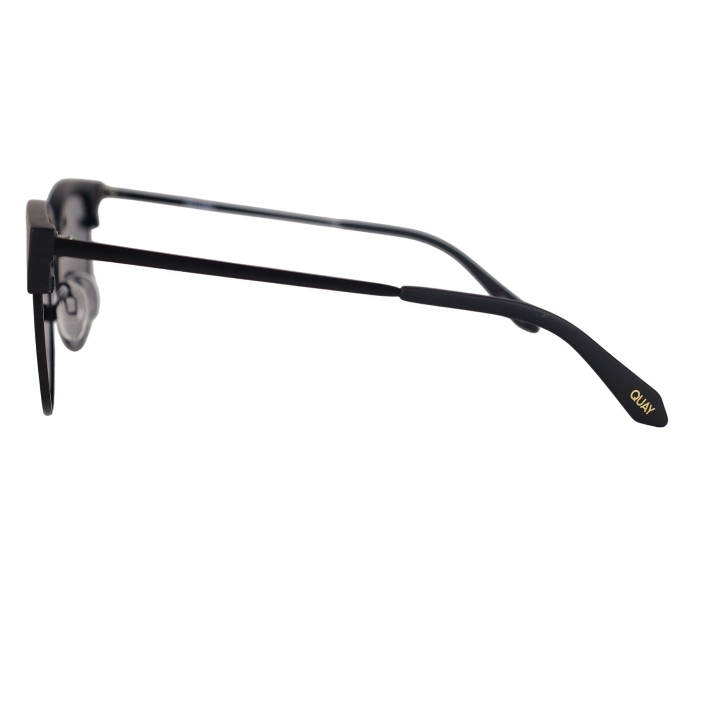 Quay Australia EVASIVE Round Polarized Sunglasses – Matte Black / Smoke