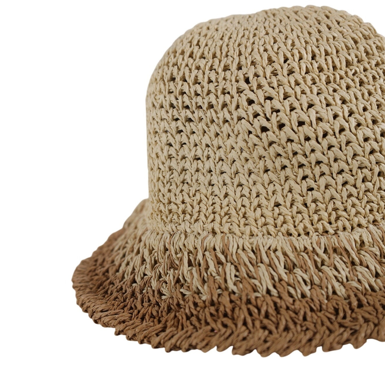 Eugenia Kim - Bailey Natural Ombre Straw Bucket Hat - Natural Tan / Brown