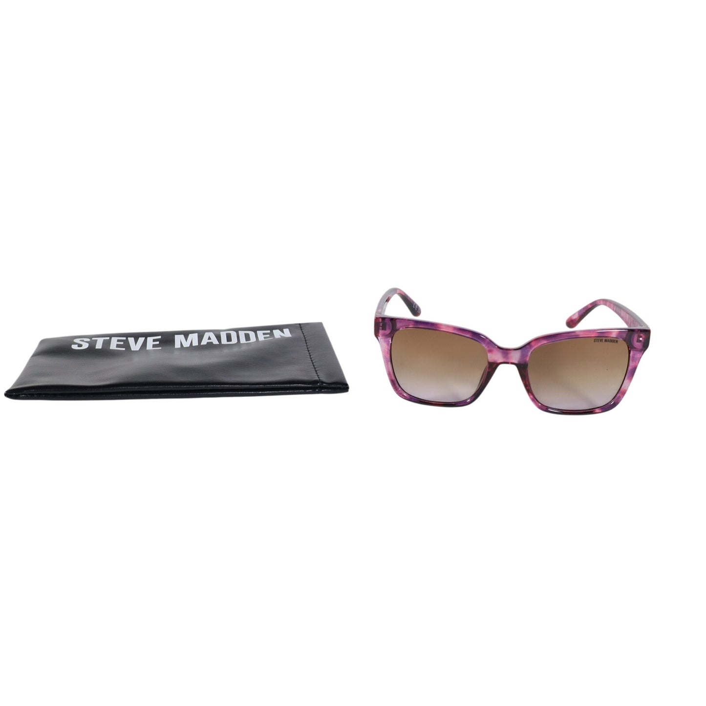 Steve Madden DELEGRO Square Women’s Sunglasses – Pink Purple Tortoise / Brown