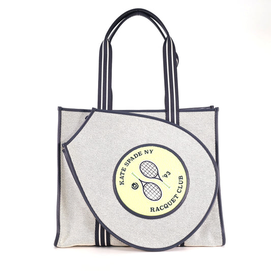 Kate Spade Grand Slam Tennis Racket Tote Bag - Parchment