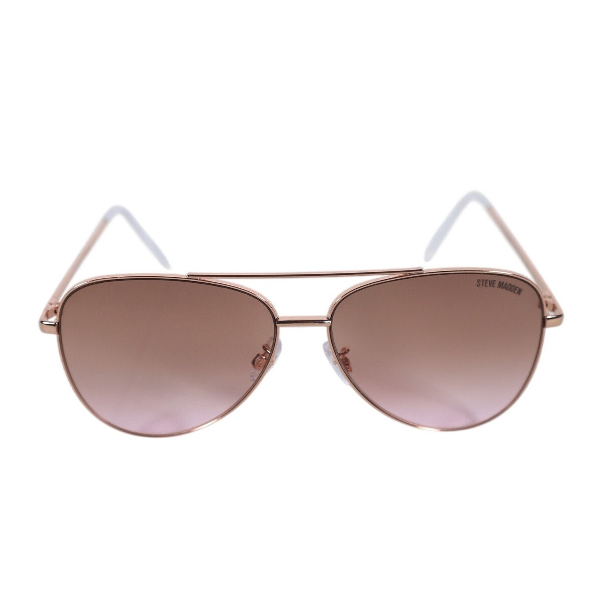 Steve Madden SANTANA Metal Aviator Sunglasses - Rose Gold / Pink Gradient