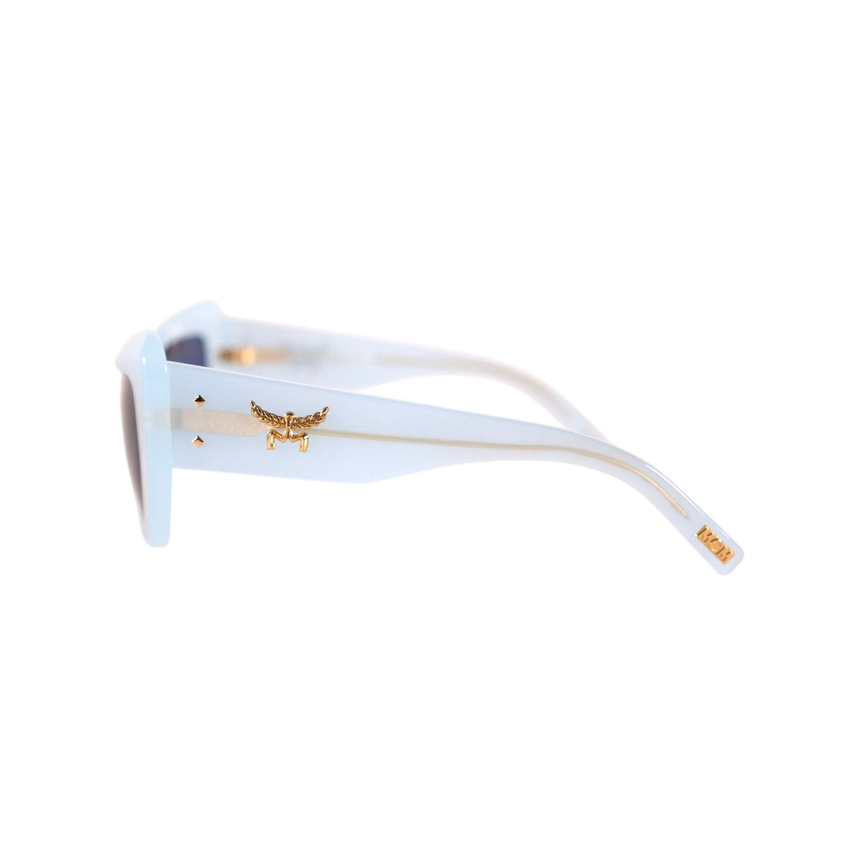 MCM Rectangle Cat Eye Sunglasses - Shiny Light Blue / Smoke