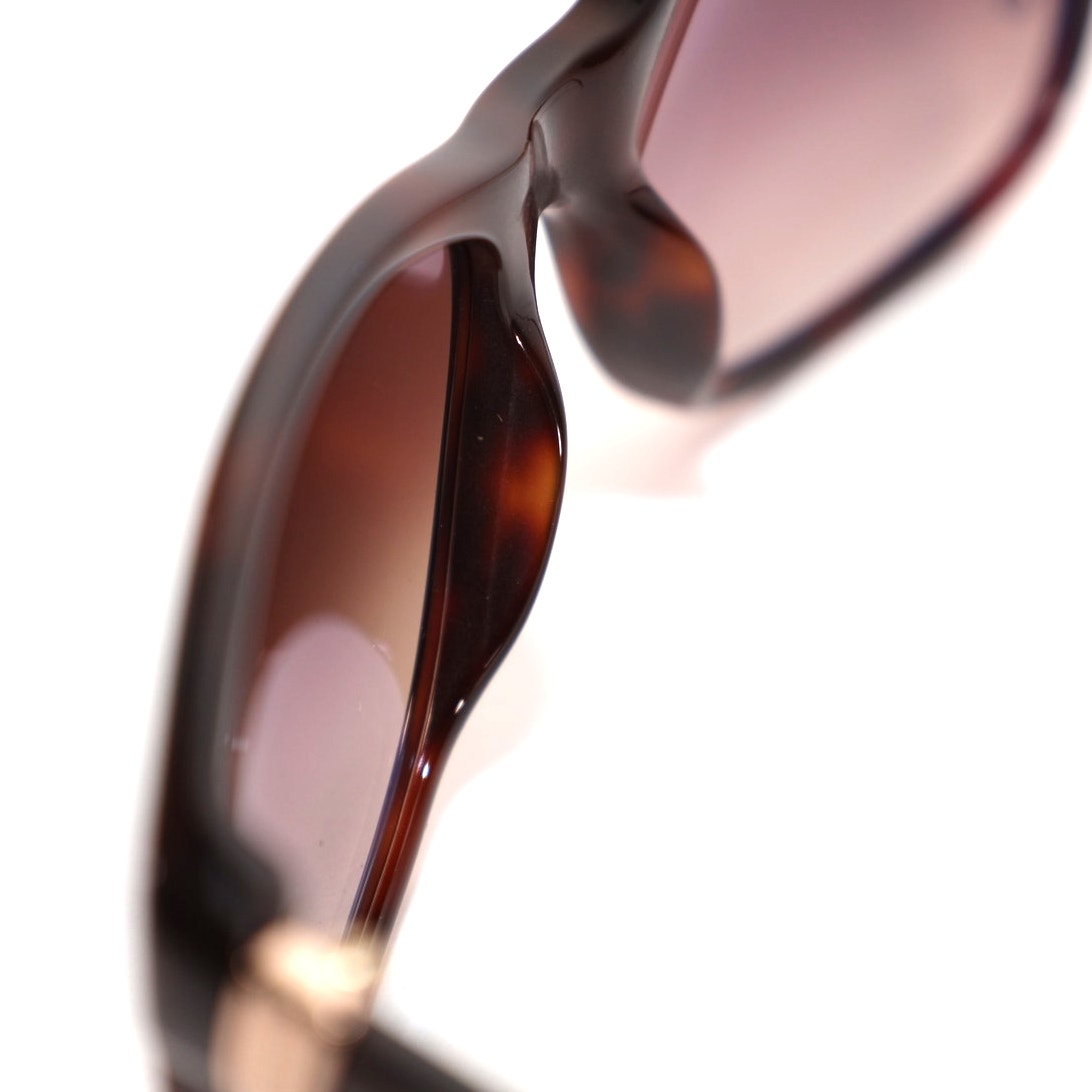 Montblanc Rectangle Men's Designer Sunglasses - Dark Brown Havana/Brown