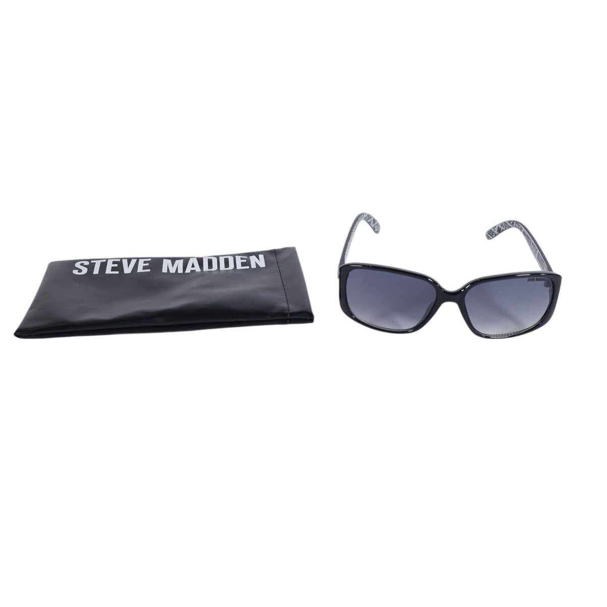 Steve Madden DREN Oval Women's Sunglasses - Black / Smoke Gradient