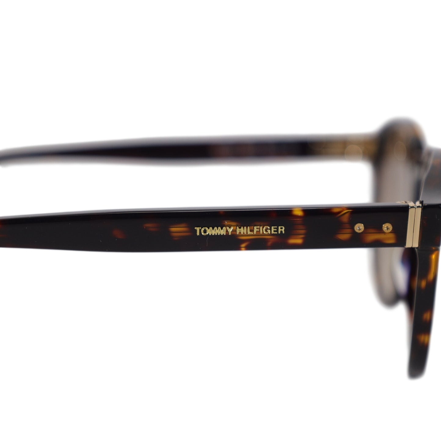 Tommy Hilfiger Round Men's Sunglasses - Havana / Brown Gradient