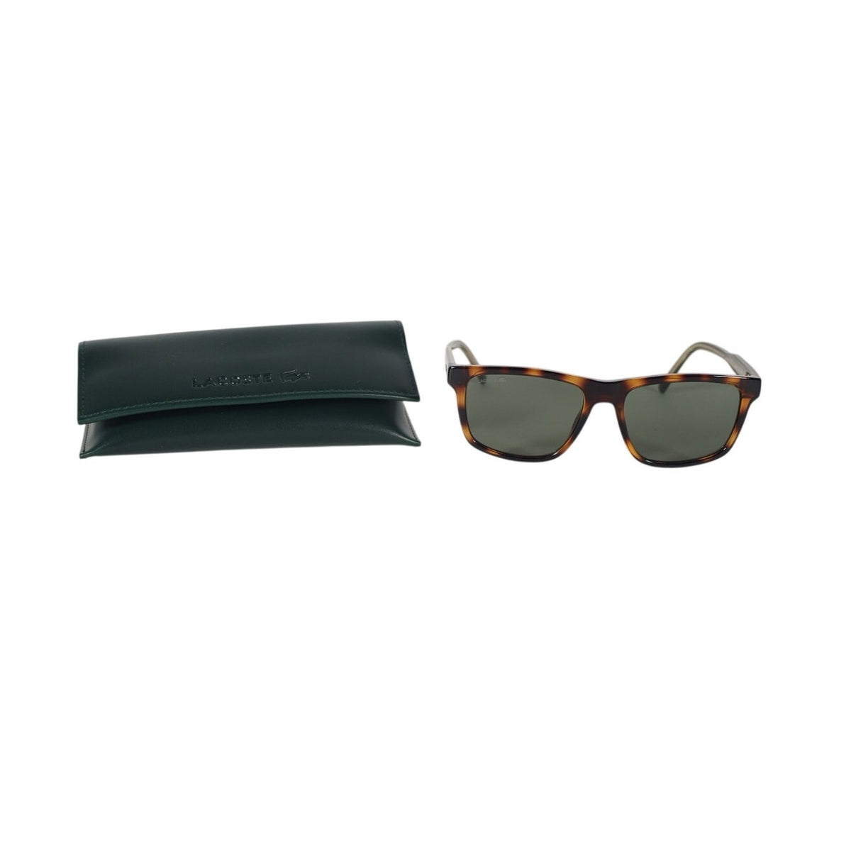 Lacoste Men's Square Lightweight Sunglasses - Tortoise / Green