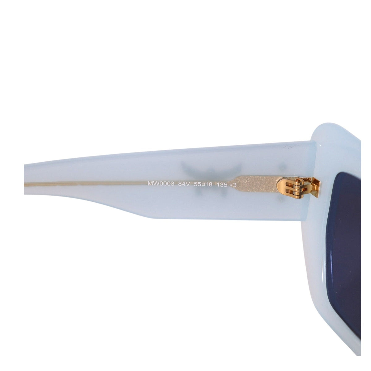 MCM Rectangle Cat Eye Sunglasses - Shiny Light Blue / Smoke