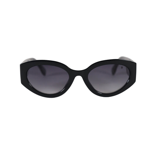Tommy Hilfiger Women’s Oval Sunglasses – Black / Grey Gradient