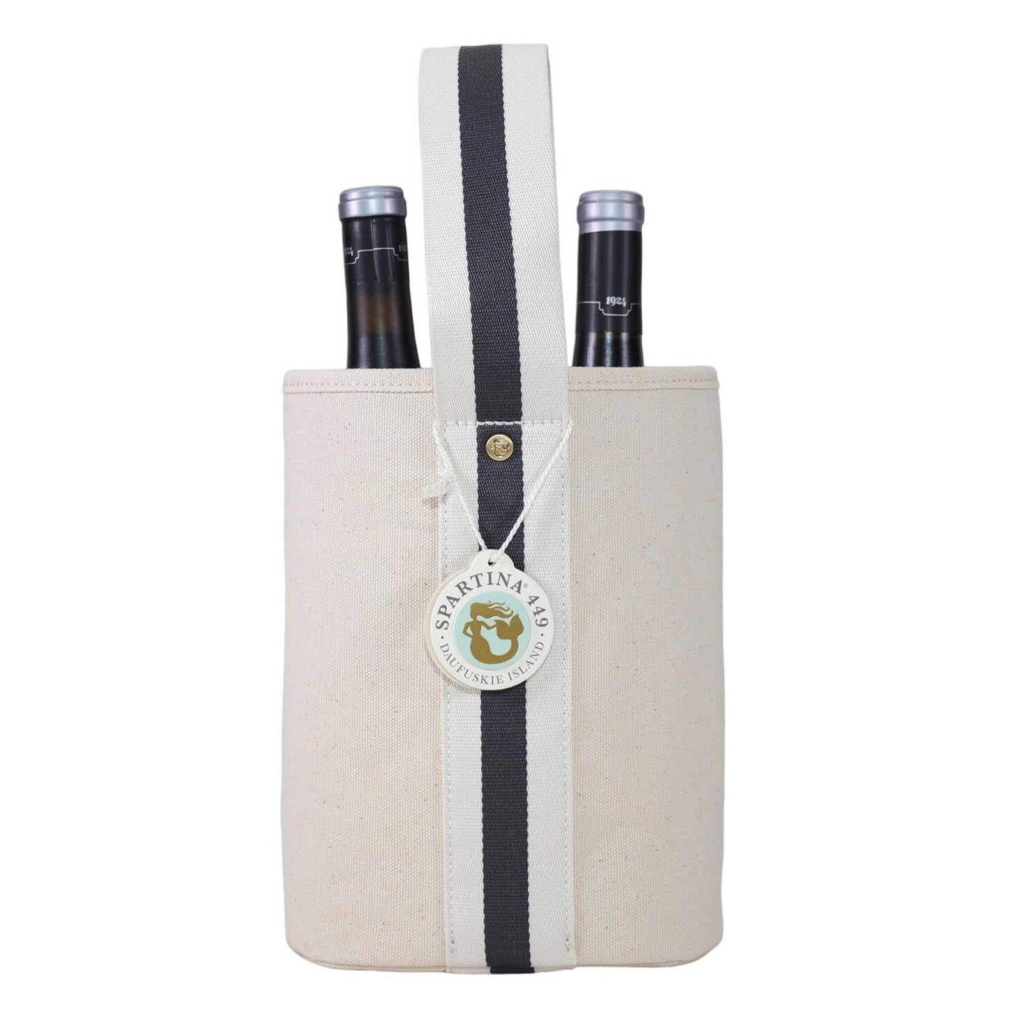 Spartina 449 Charlie Double Wine Caddy - Oatmeal / Black