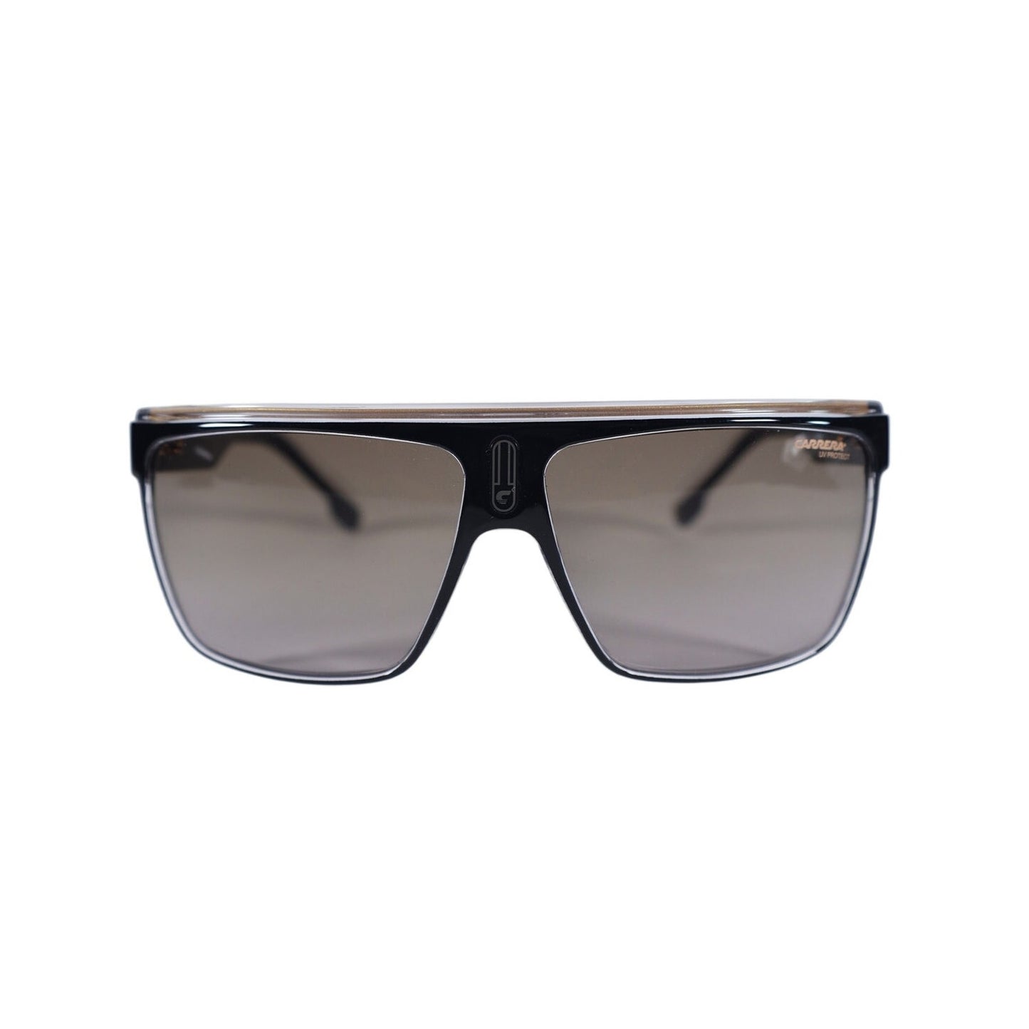 Carrera Men's Square Lightweight Sunglasses - Black Gold / Brown Gradient