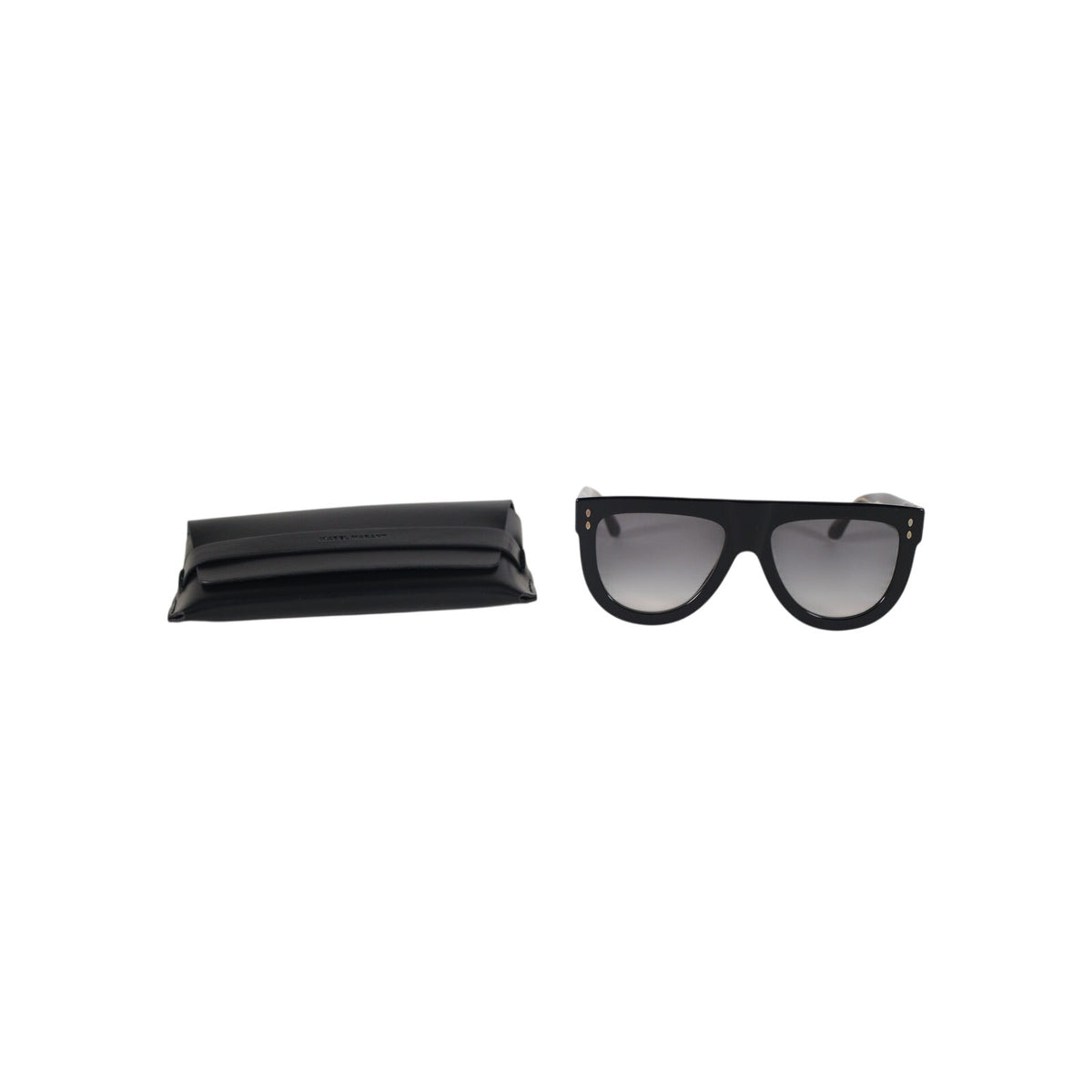 Isabel Marant Flat-Top Aviator Sunglasses – Black / Grey Gradient