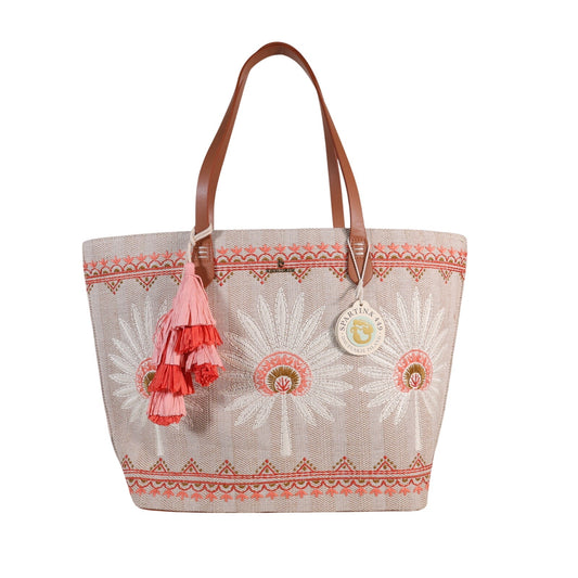 Spartina 449 Embroidered Large Fiesta Tote Bag - Callawassie Palmetto