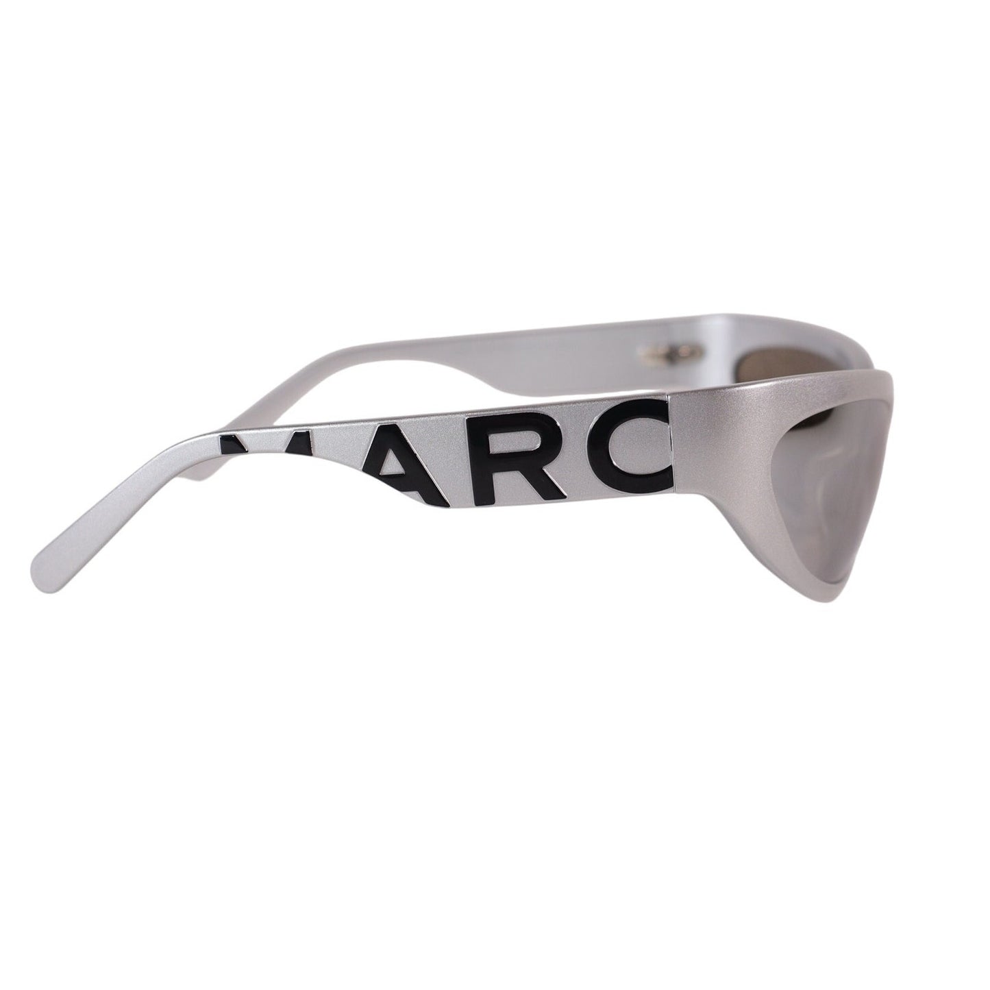 Marc Jacobs Narrow Wraparound Sunglasses - Silver / Silver Mirrored