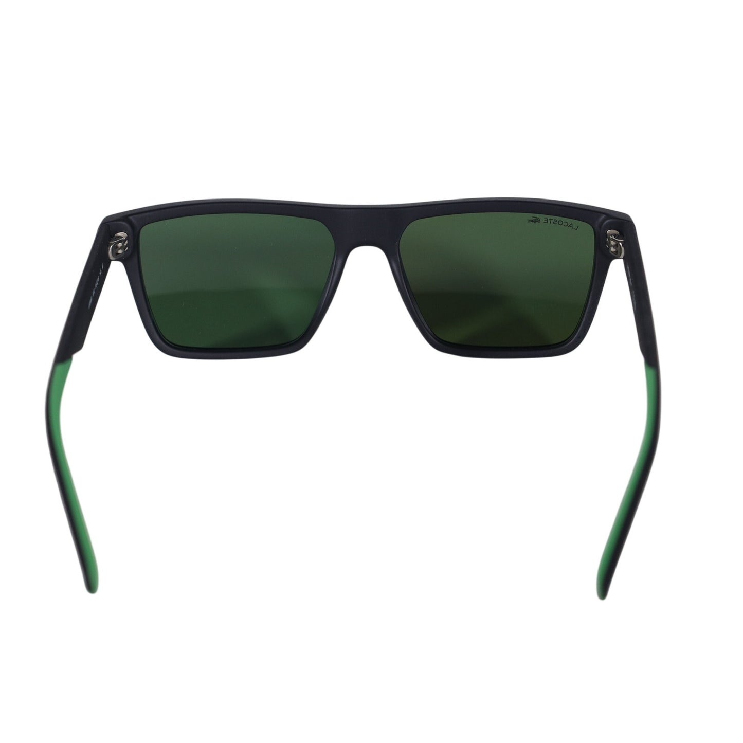 Lacoste Rectangle Mens Sunglasses - Matte Black / Green