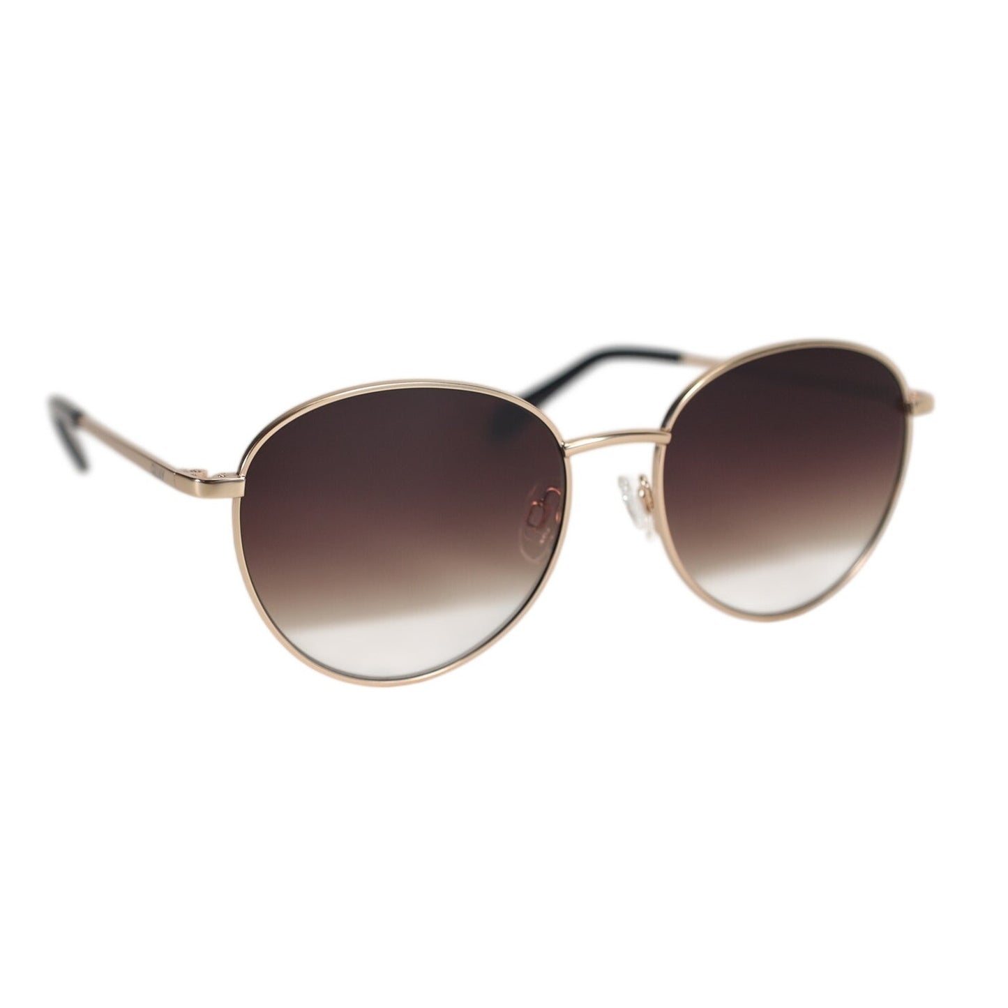 Quay Australia LOOP ME IN Round Oversized Sunglasses – Gold / Brown Fade