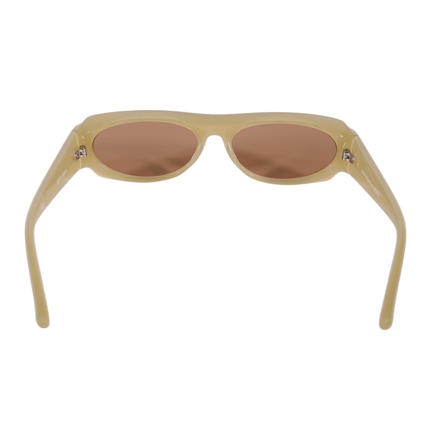 Le Specs LONG NIGHTS Narrow Rectangle Sunglasses - Pistachio / Brown