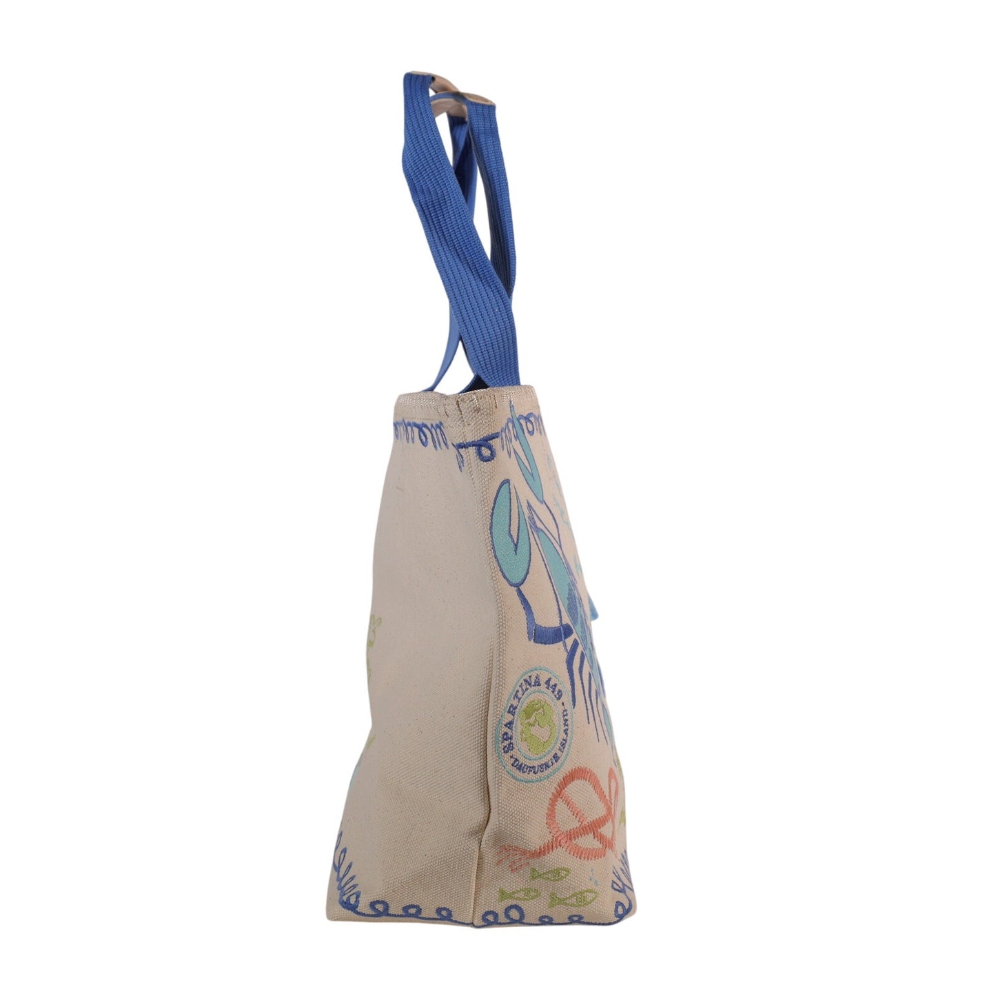 Spartina 449 Cotton Canvas Beach Tote – Overboard | Nautical Mermaid Print