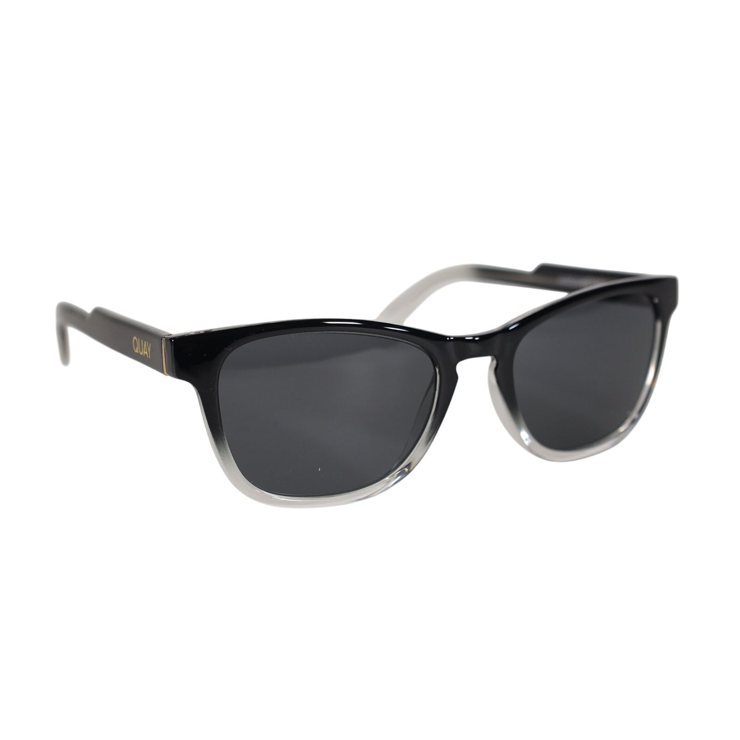 Quay Australia HARDWIRE Rectangle Sunglasses - Black Clear / Smoke