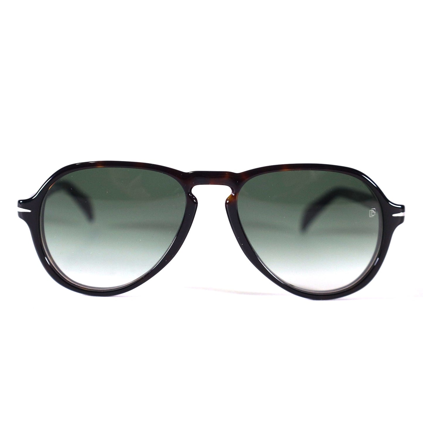 David Beckham Lightweight Aviator Sunglasses - Tortoise/Grey Green Gradient