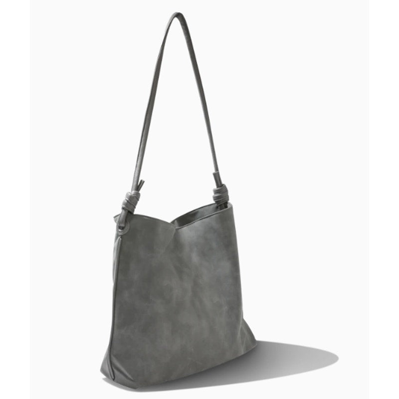 8 Other Reasons Betsy Slouch Tote Shoulder Bag – Stone Gray Suedette