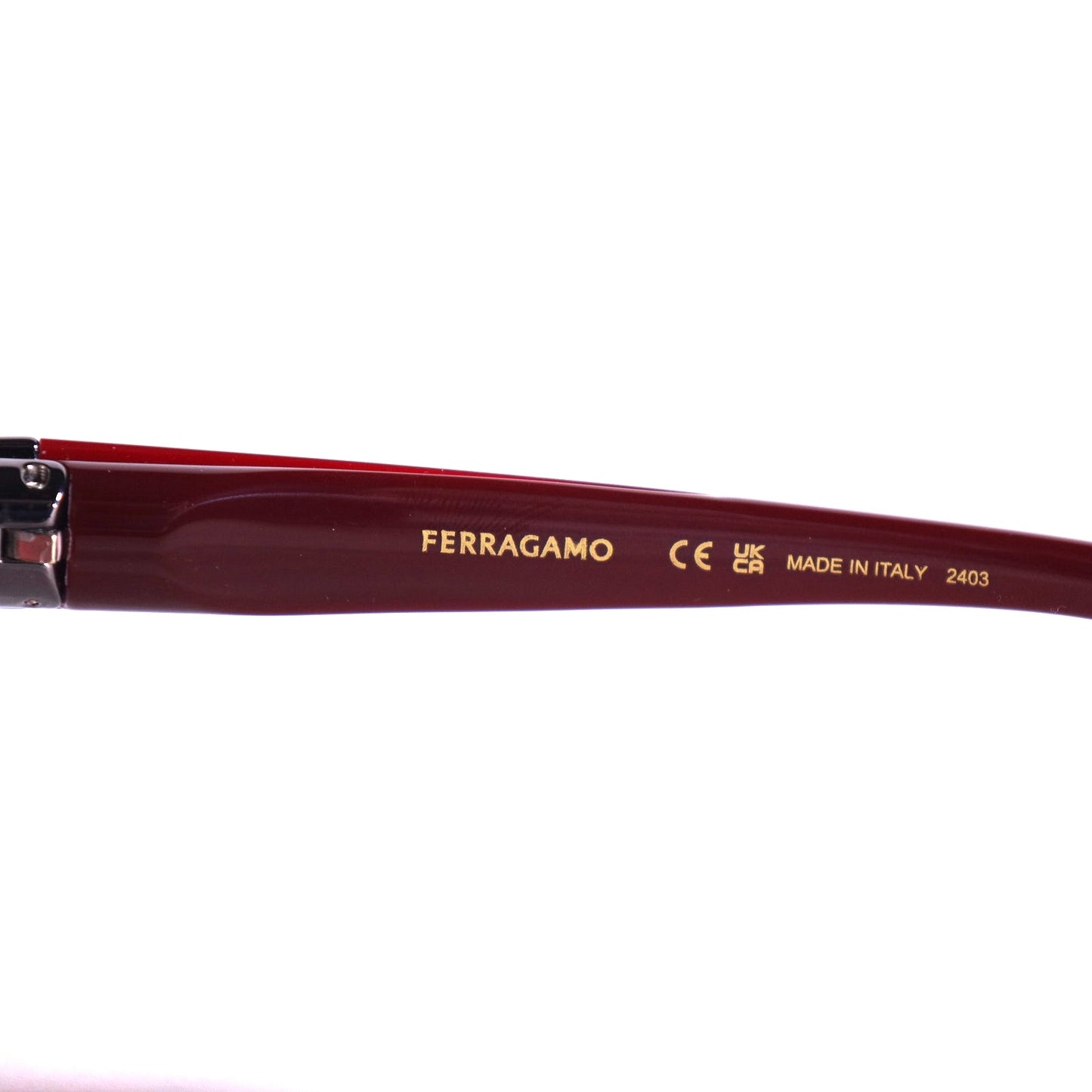 Salvatore Ferragamo Rectangle Sunglasses - Burgundy / Red