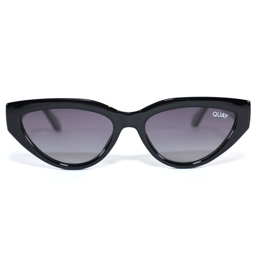 Quay Australia NARROW DOWN Cat Eye Sunglasses - Black / Smoke Polarized