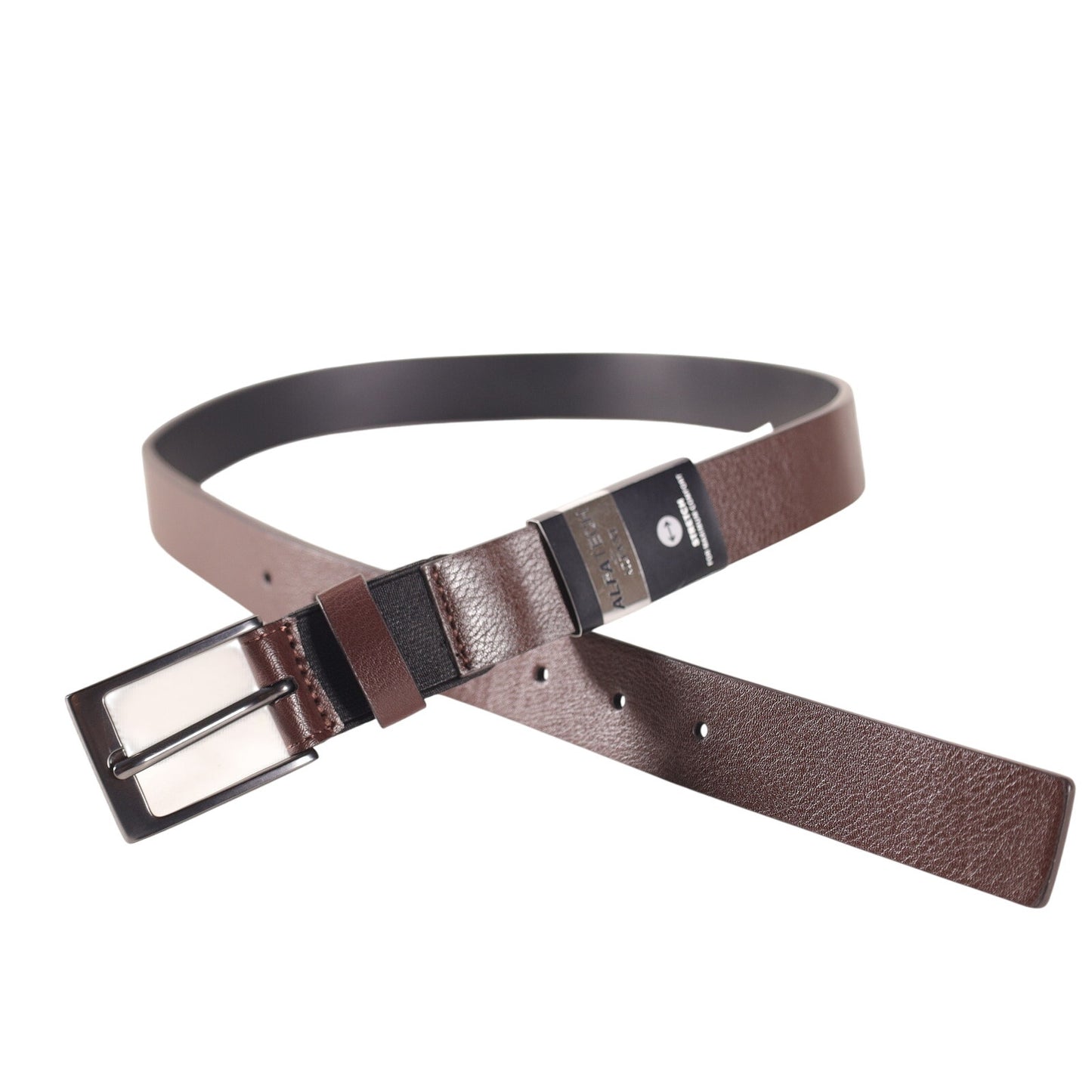 Alfani Alfatech Faux Brown Leather Men's Belt - Size Large 38/40