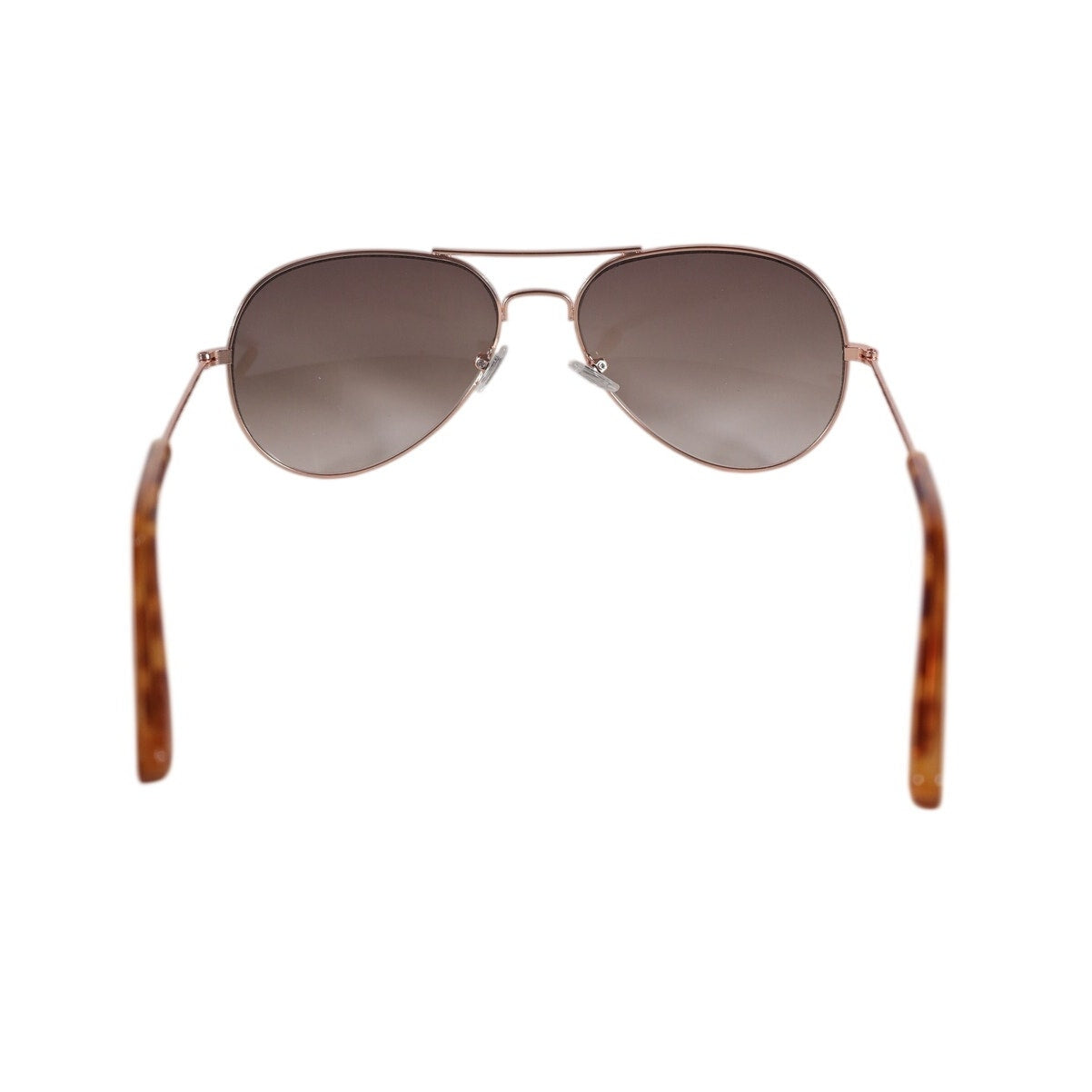 Fossil Classic Metal Aviator Sunglasses - Rose Gold / Gradient Brown