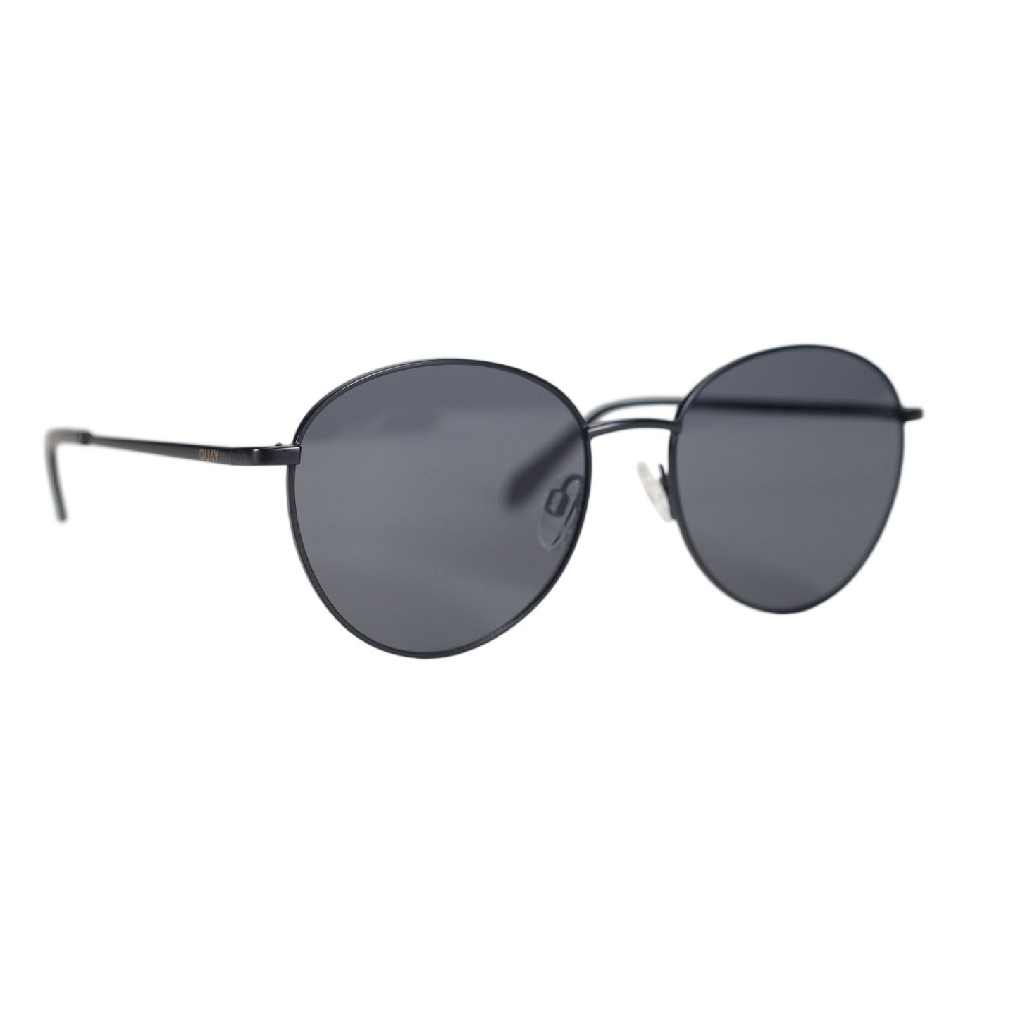 Quay Australia LOOP ME IN Round Oversized Sunglasses – Black / Black
