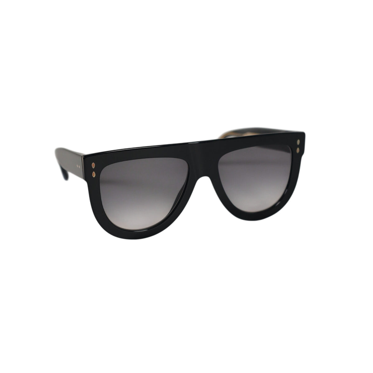 Isabel Marant Flat-Top Aviator Sunglasses – Black / Grey Gradient