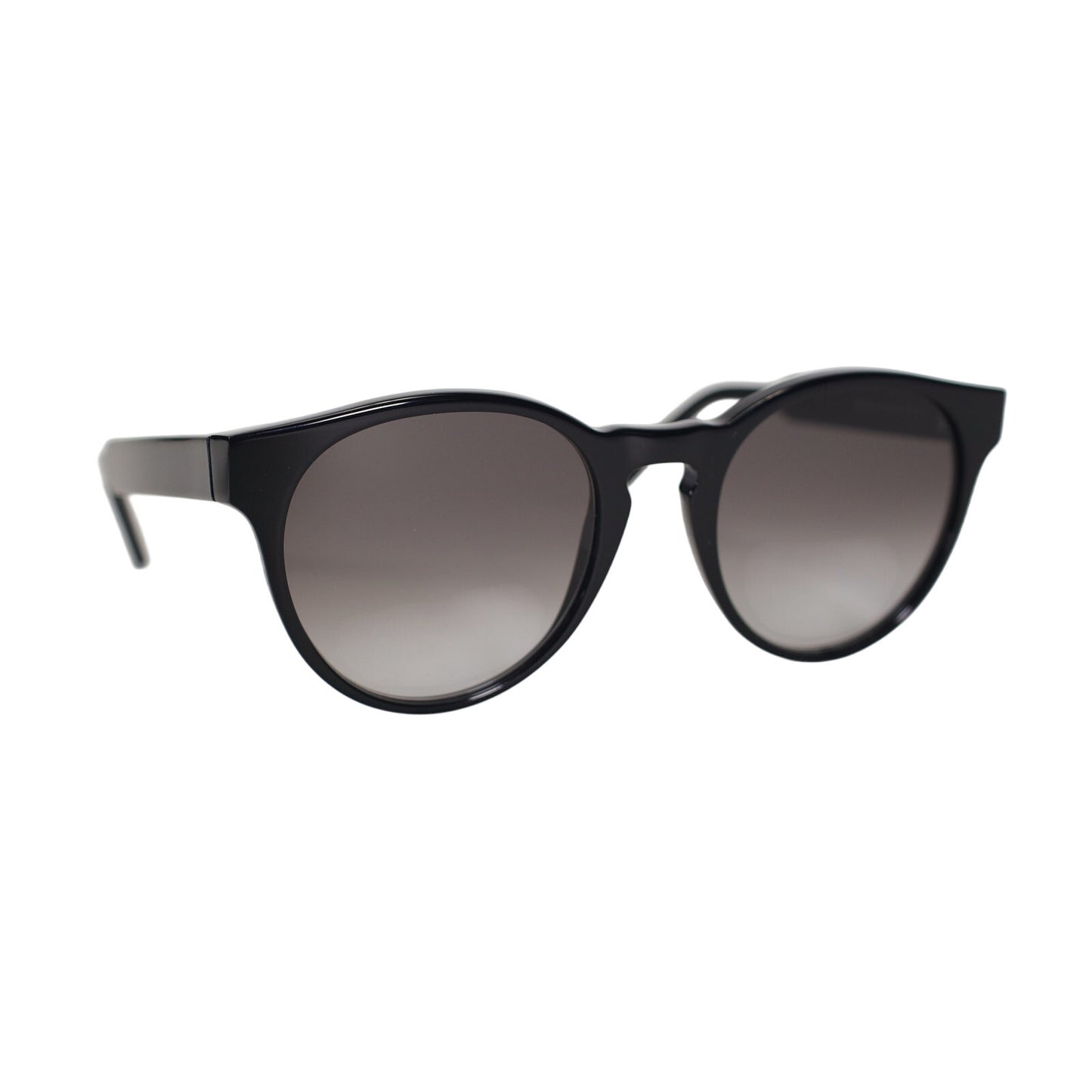 Salvatore Ferragamo Round Sunglasses - Shiny Black