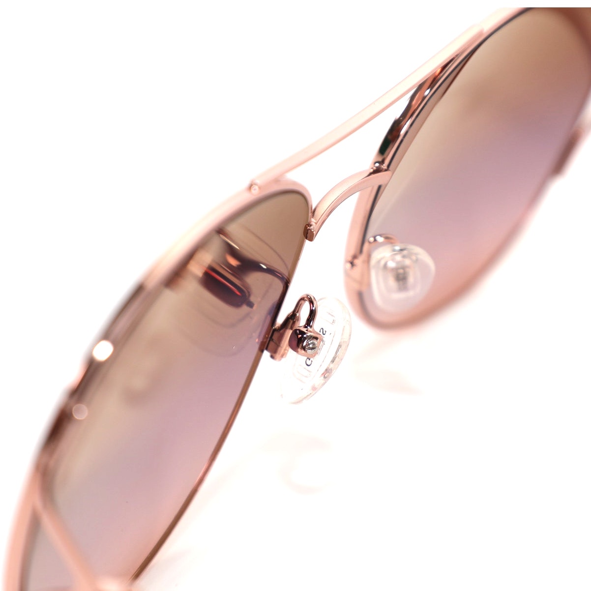 Guess Womens Round Aviator Sunglasses - Rose Gold / Smoke Mirror