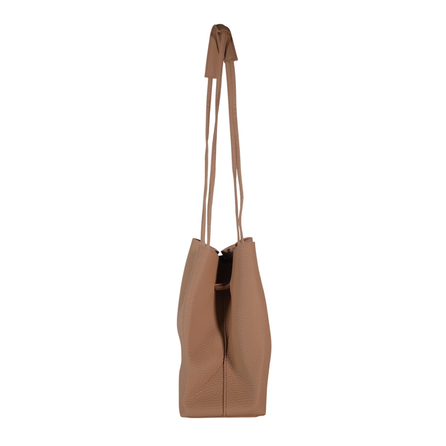 8 Other Reasons Vegan Pebbled Leather Slouchy Bucket Bag - Tan