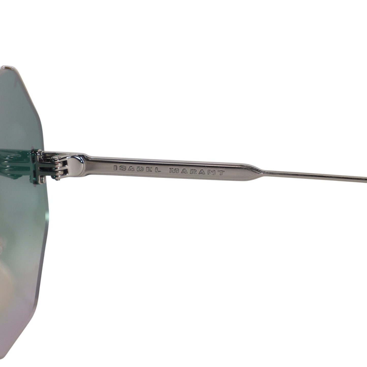 Isabel Marant Geometric Octagon Sunglasses – Green/Pink Gradient