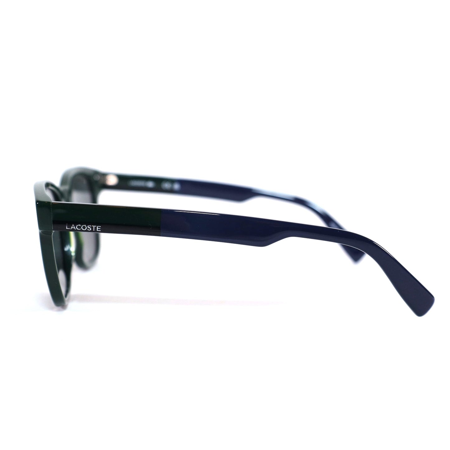 Lacoste Rounded Square Men's Sunglasses – Deep Jade Green / Grey Lenses