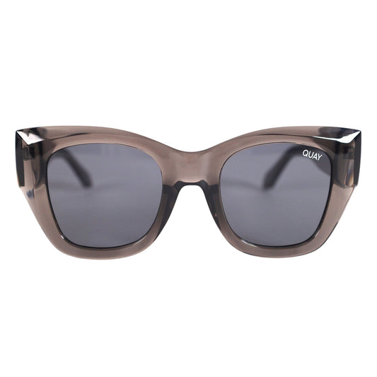 Quay Australia AFTER HOURS Bevel Sunglasses - Crystal Black / Smoke RX