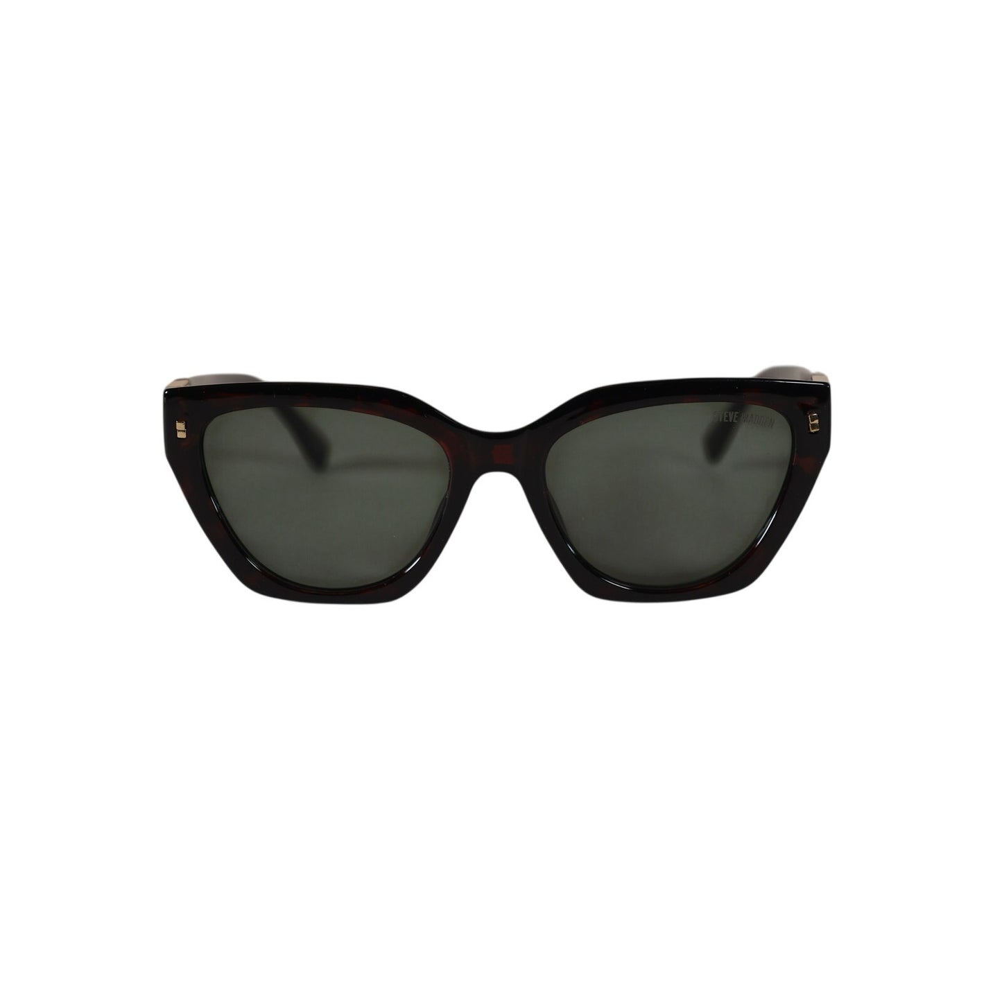 Steve Madden SHAINEY Cat Eye Women's Sunglasses - Dark Tortoise / Green