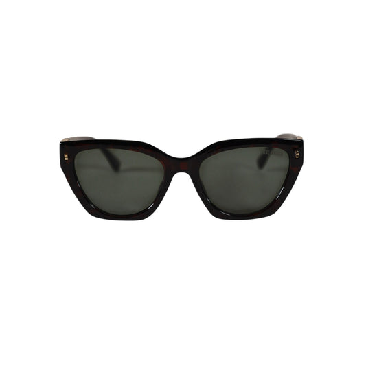 Steve Madden SHAINEY Cat Eye Women's Sunglasses - Dark Tortoise / Green
