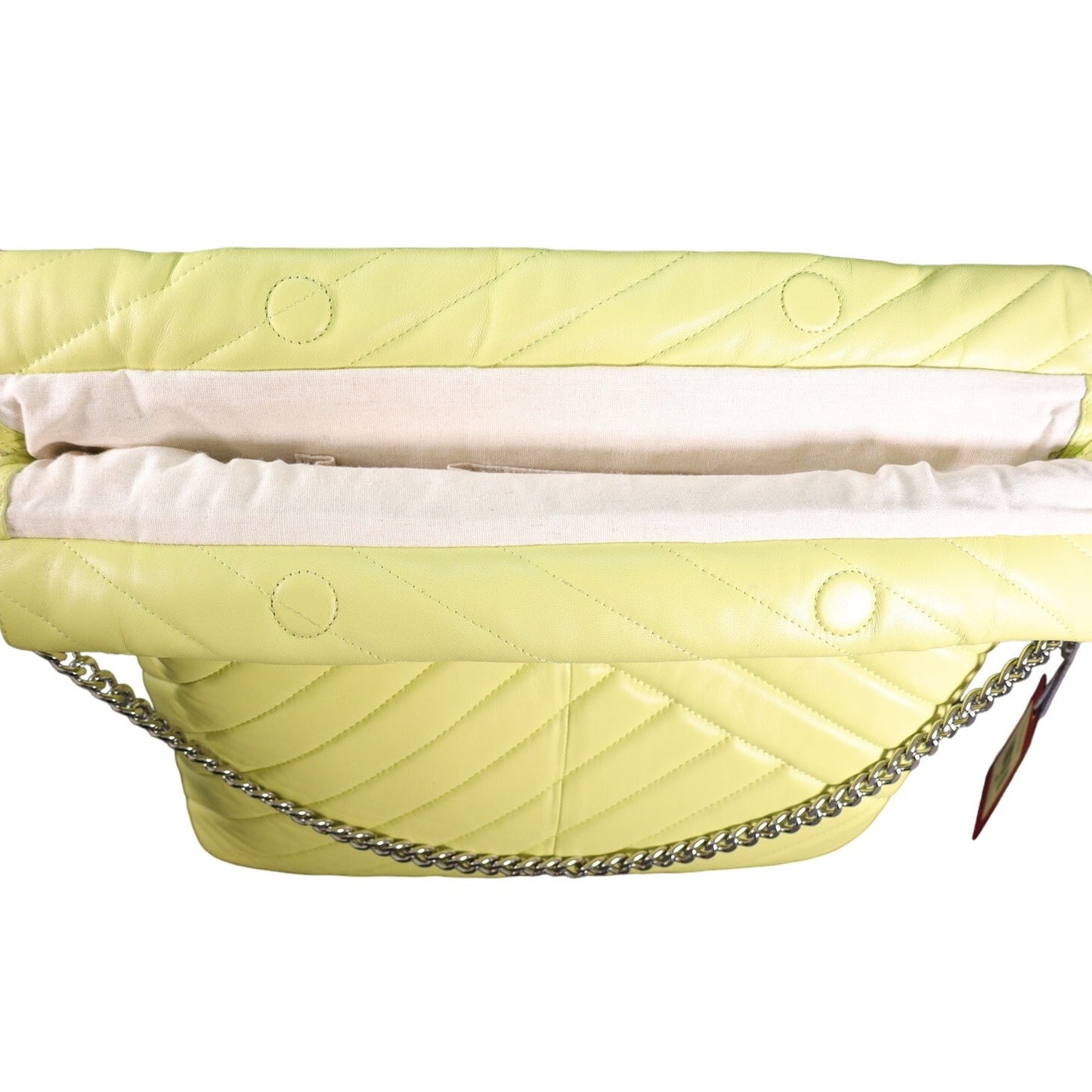 Vince Camuto Quilted Leather Shoulder Bag – Celery Green / Chartreuse