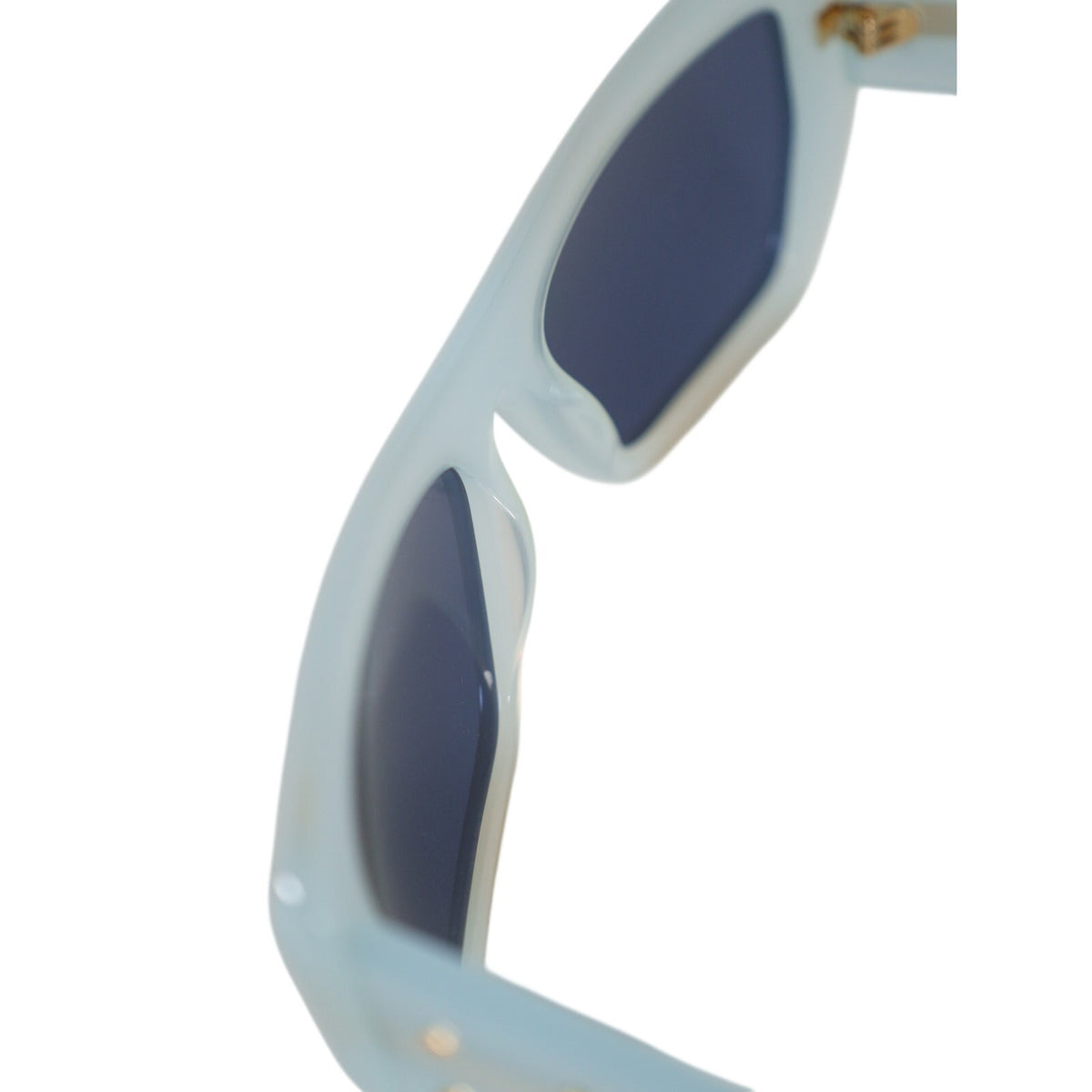 MCM Rectangle Cat Eye Sunglasses - Shiny Light Blue / Smoke
