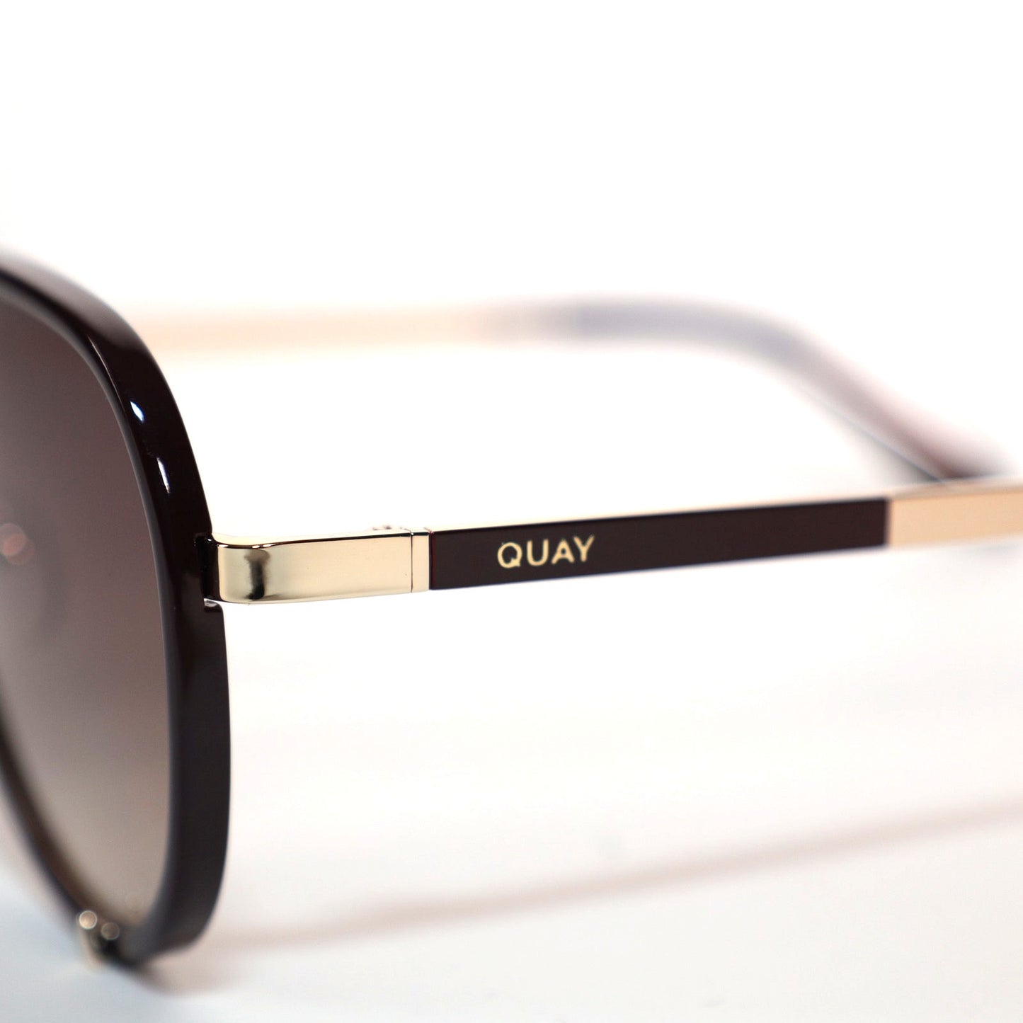 Quay Australia HIGH PROFILE Aviator Sunglasses - Espresso / Brown