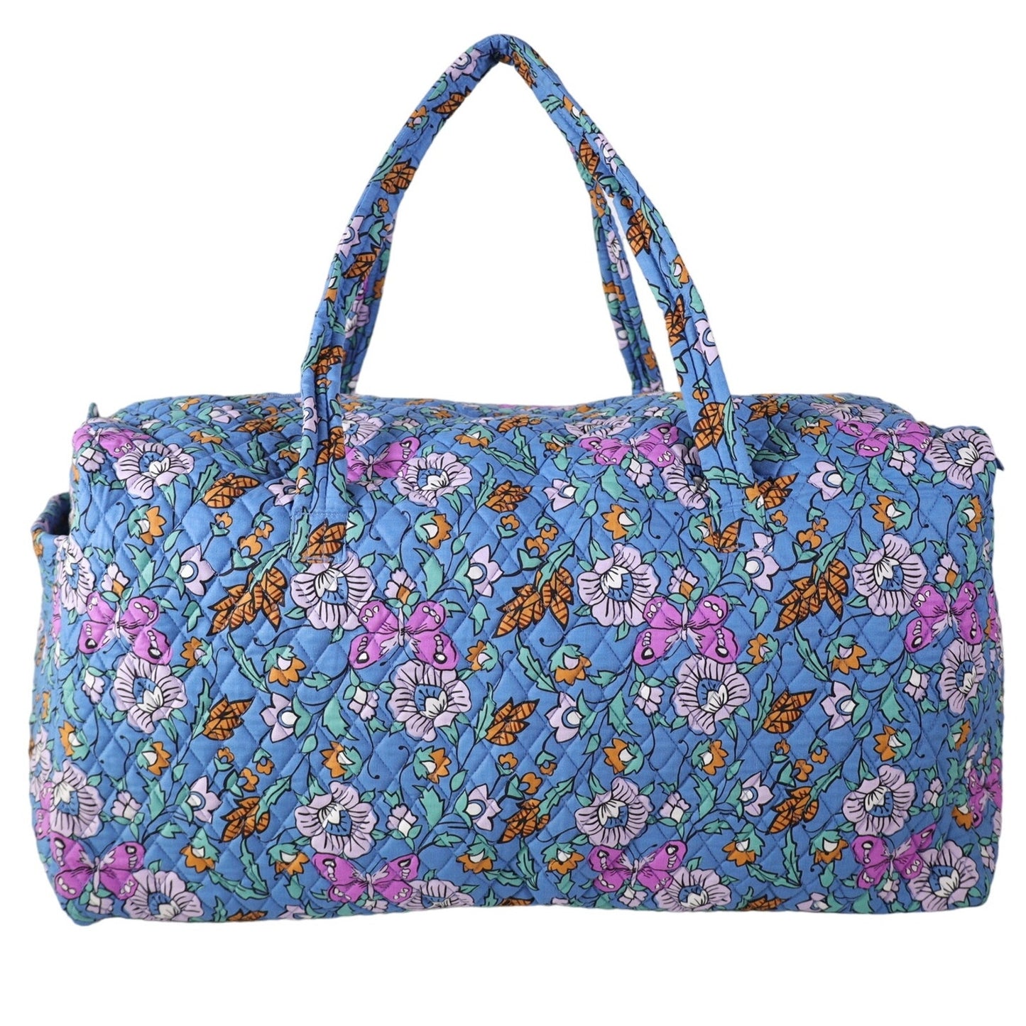 Vera Bradley XL Traveller Quilted Cotton Duffel Bag - Wild Prairie- Blue