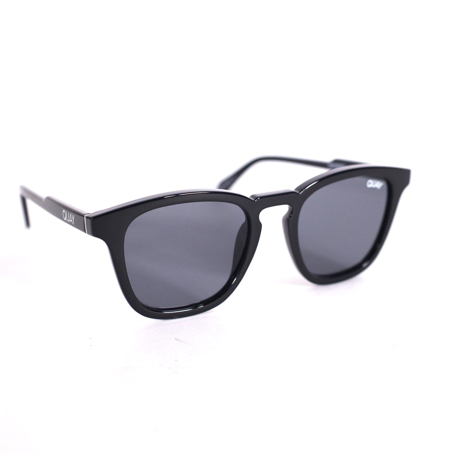 Quay Australia JACKPOT Rounded Square Sunglasses - Black / Smoke RX