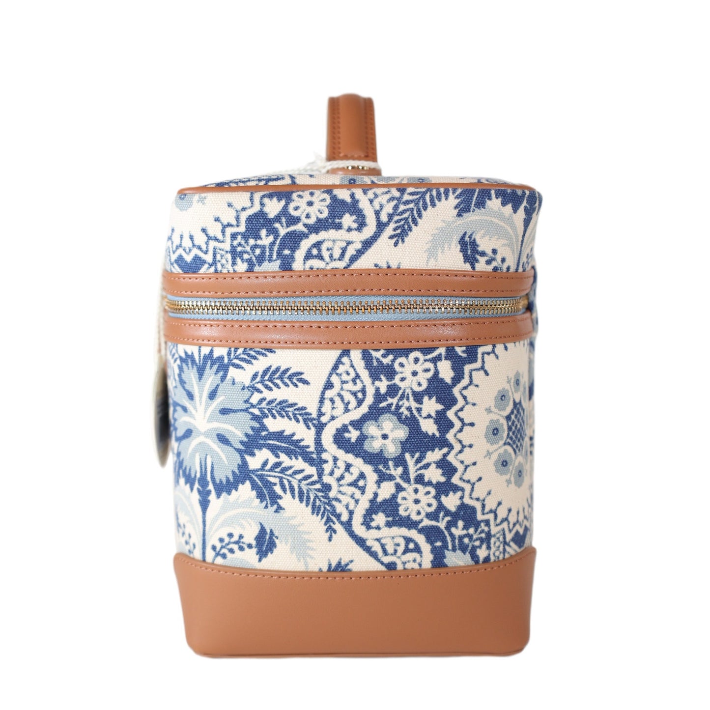 Spartina 449 Travel Accessory Train Case - Peeples Song Park Palms - Blue