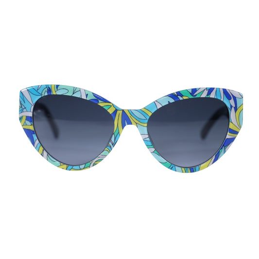 Kate Spade PAISLEIGH Floral Cat Eye Sunglasses - Blue Flower Print